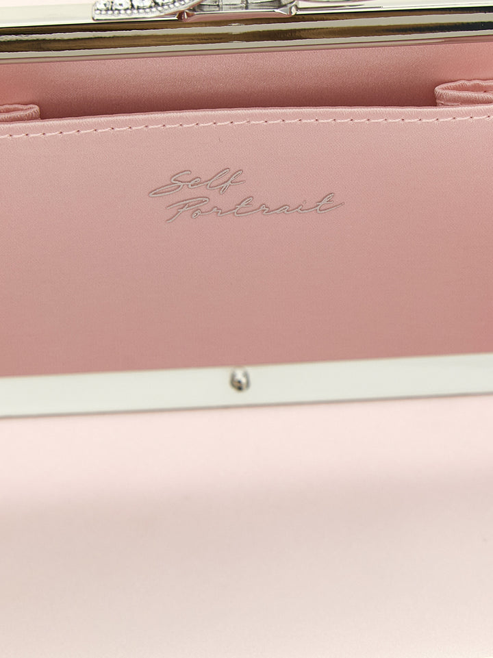Self Portrait Satin Clutch - Pink | 19b8daf03a67996b9285f1db8d5ddae3af3b1a3c