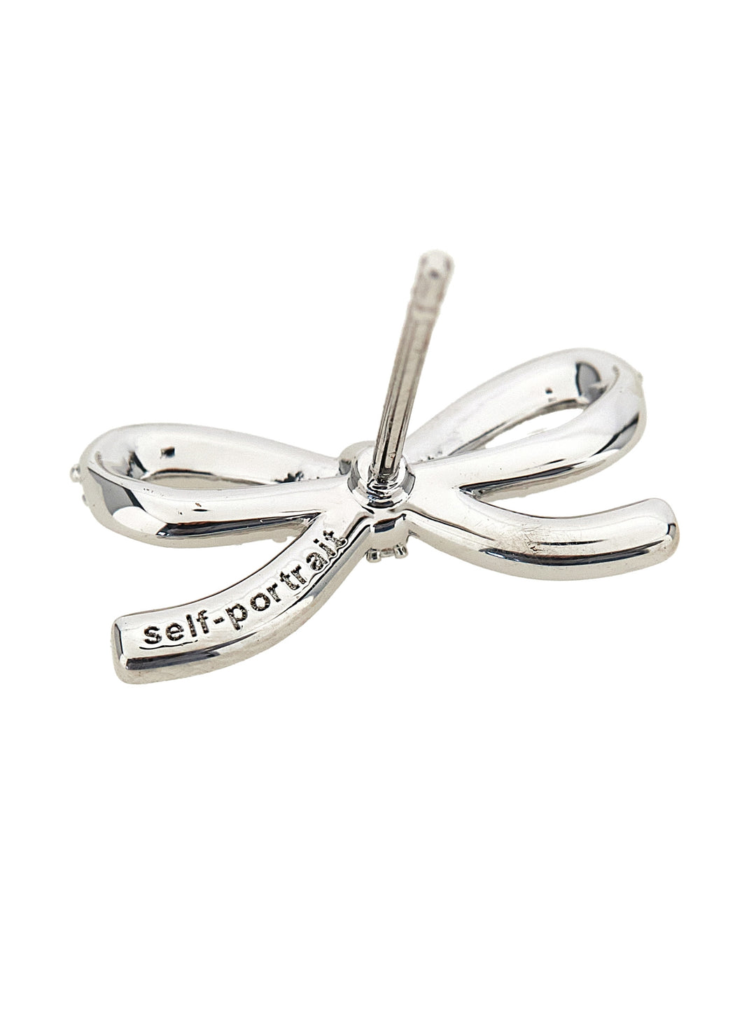 Self Portrait Crystal Bow Pearl Back Jewelry - Silver | d2fb9d06d3057867349782be40535dd17d4f936b