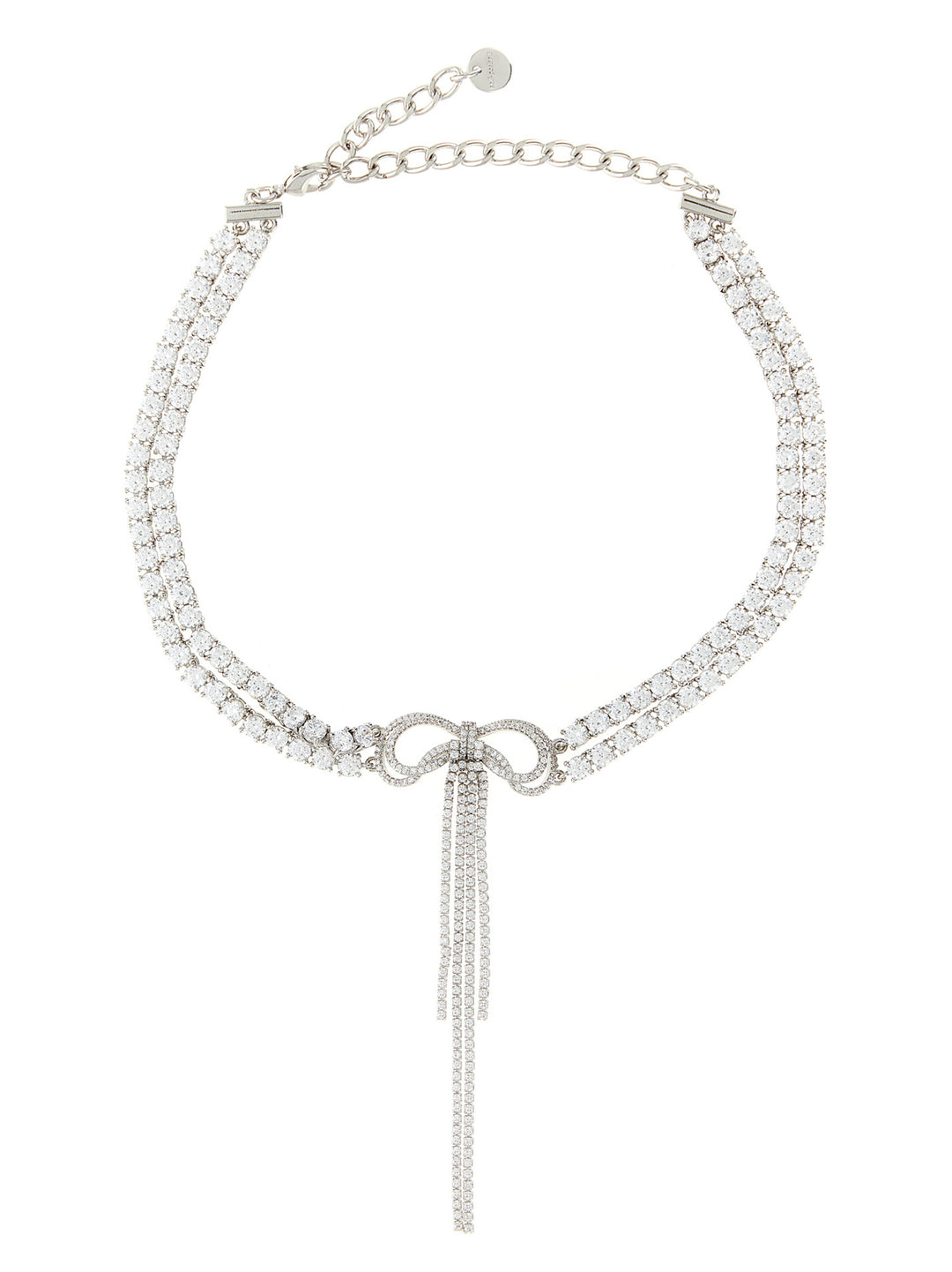 Self Portrait Double Crystal Bow Jewelry - Silver | 15432f3d3bdf65d447e995b4307d84e0785a90c6