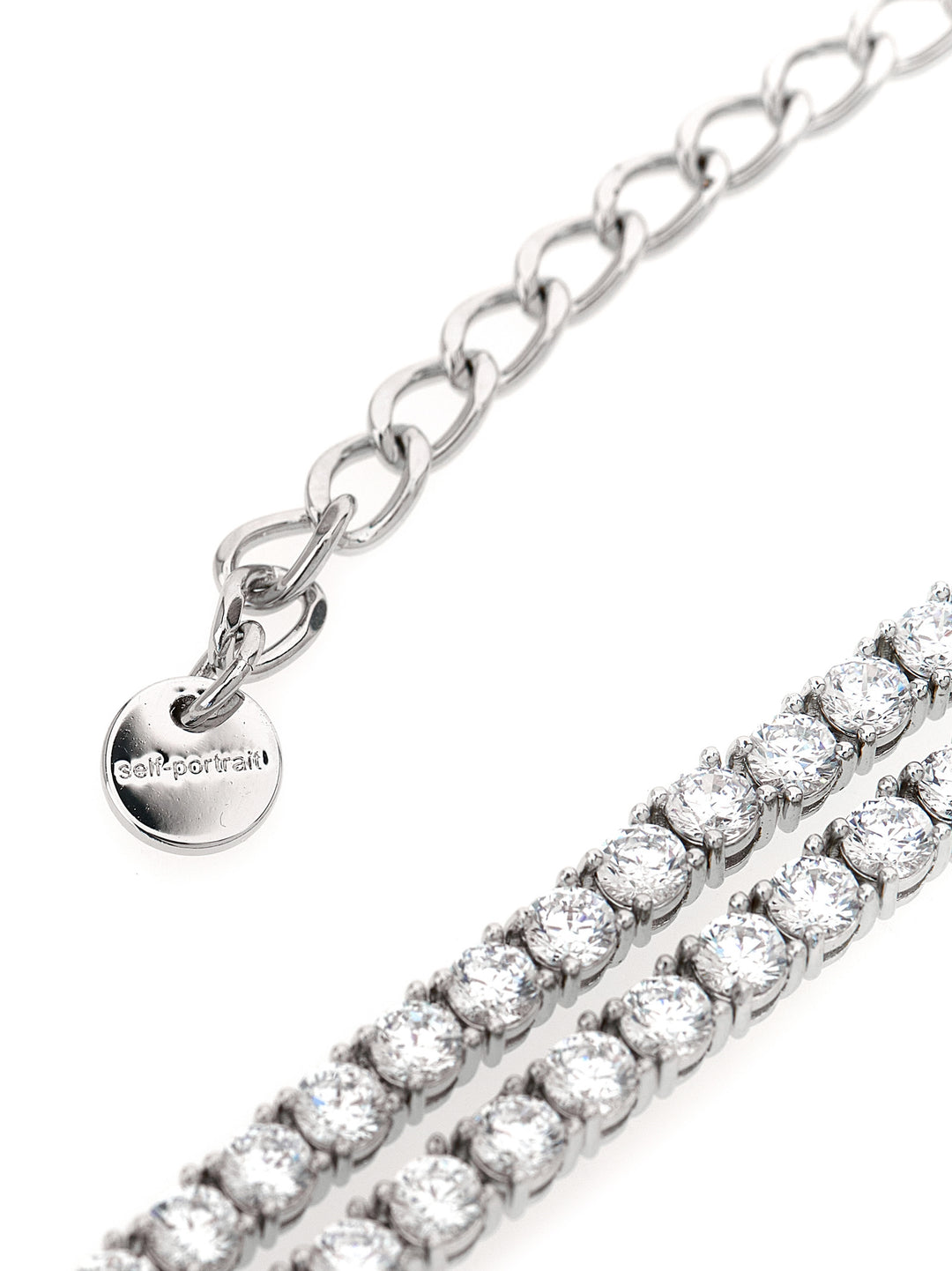 Self Portrait Double Crystal Bow Jewelry - Silver | d7d7b6c17b6b1ce6e734711a48105051c8a51fda