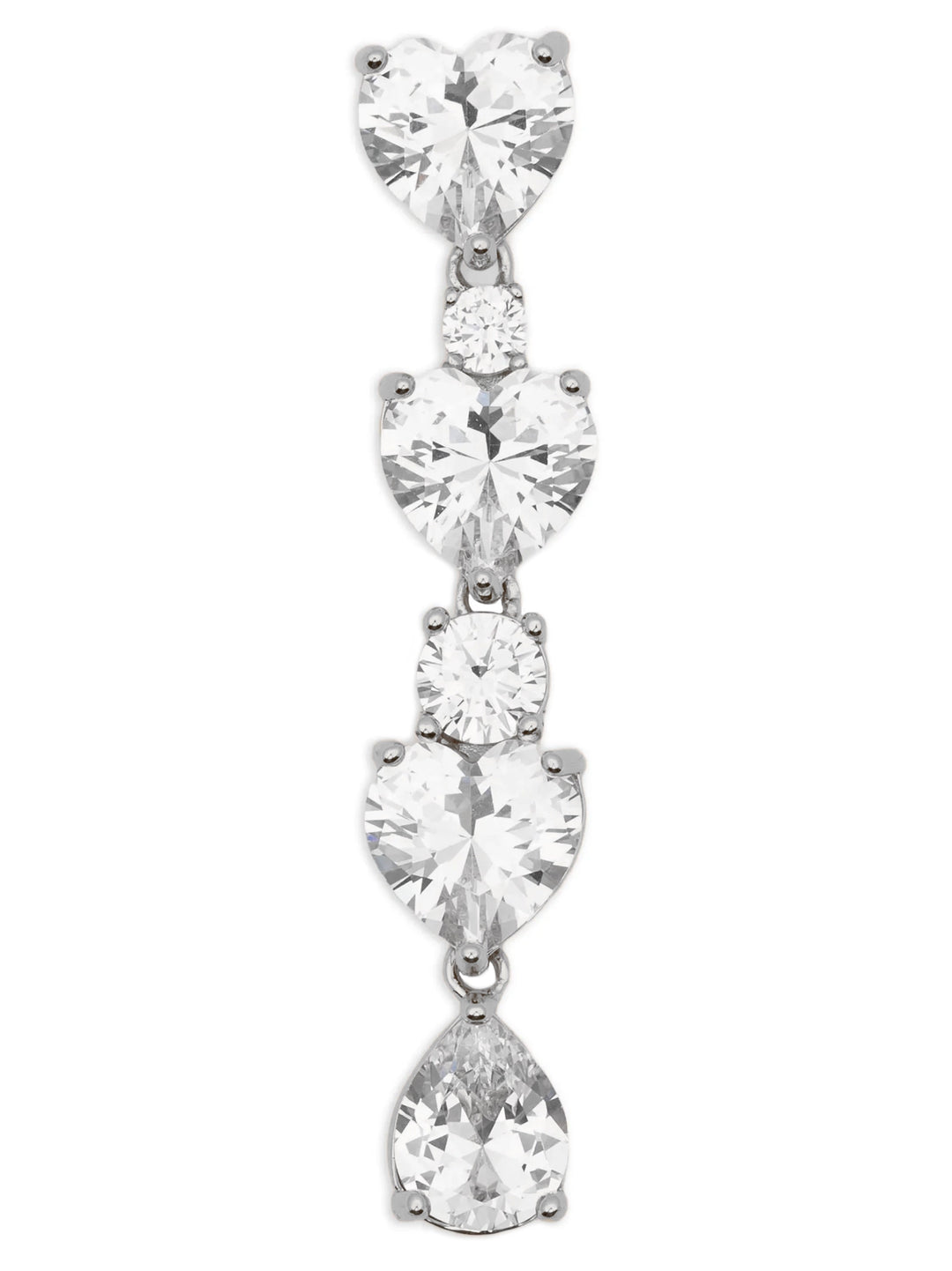 Self Portrait Crystal Heart Tiered Jewelry - Silver | 2b6a609bb4626063e24ed3b200d6c9466e2dbf68