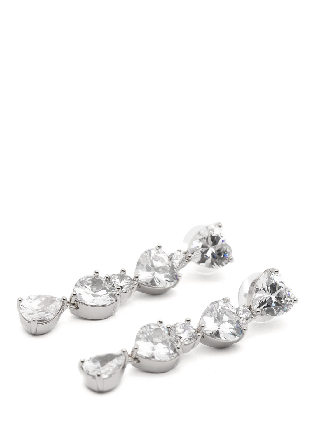 Self Portrait Crystal Heart Tiered Jewelry - Silver | b225658a9abd83522388b048d9d5bbfe907425ce