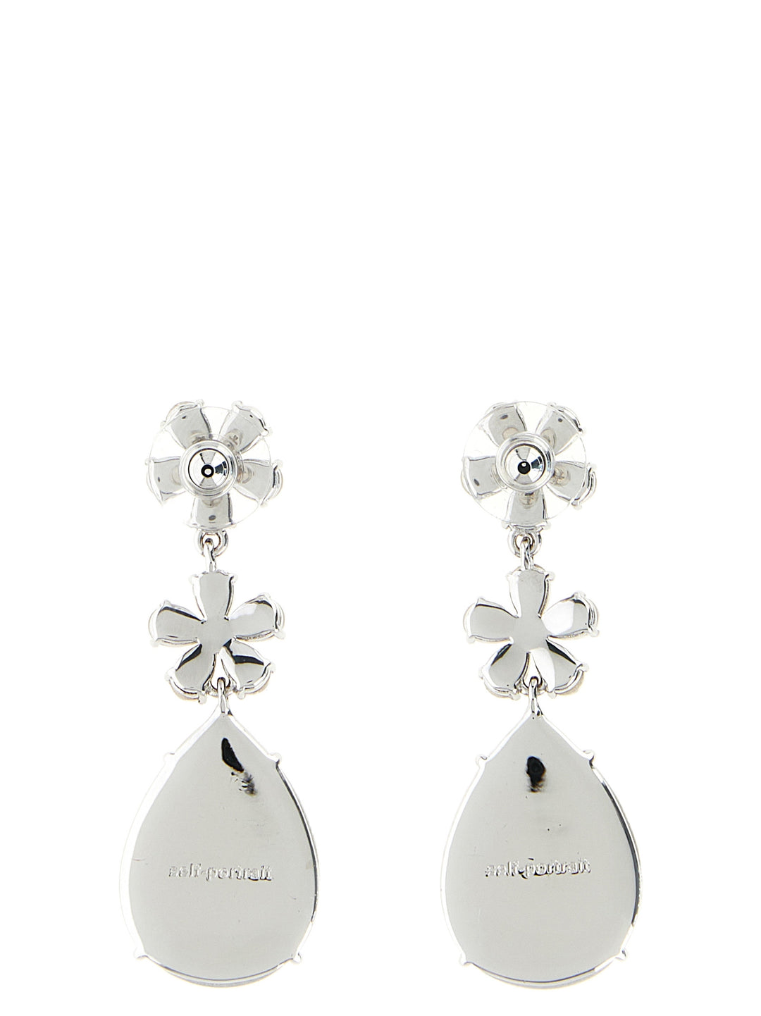 Self Portrait Crystal Flower Tiered Jewelry - Silver | 86b3ad0e84d62bcc0326313843c58beaef99bca7
