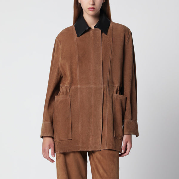 Grange Jacket In Tobacco Suede Leather