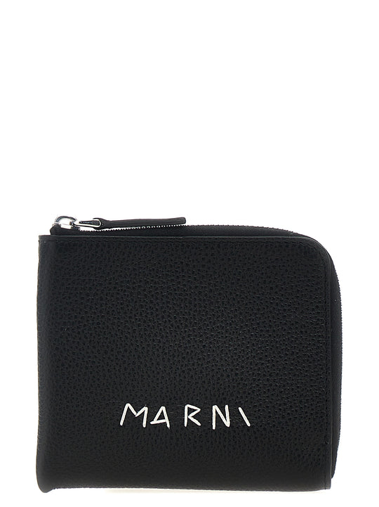 Logo Wallet Wallets And Card Holders Black