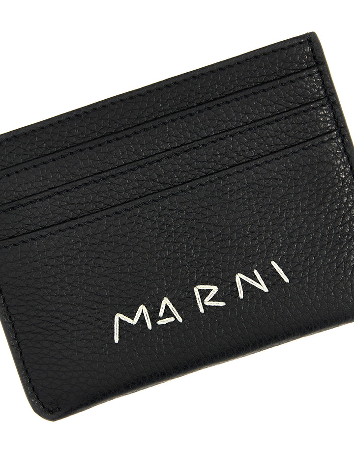 Logo Card Holder Wallets, Card Holders Black