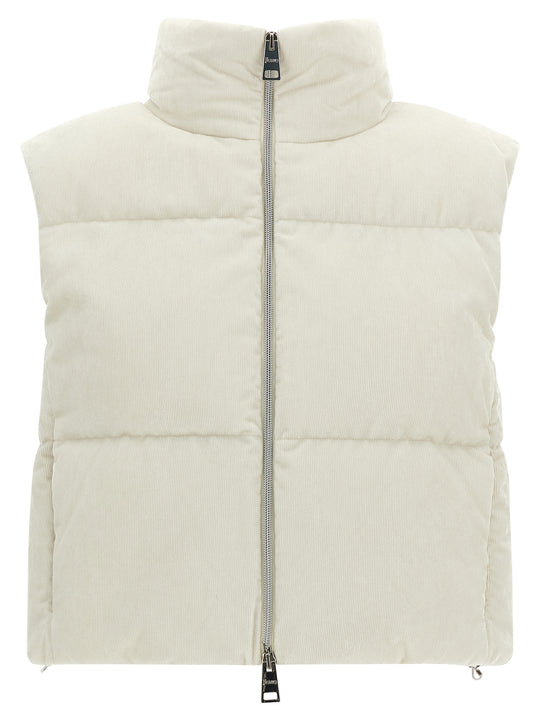 Resort - Bright Corduroy Gilet White
