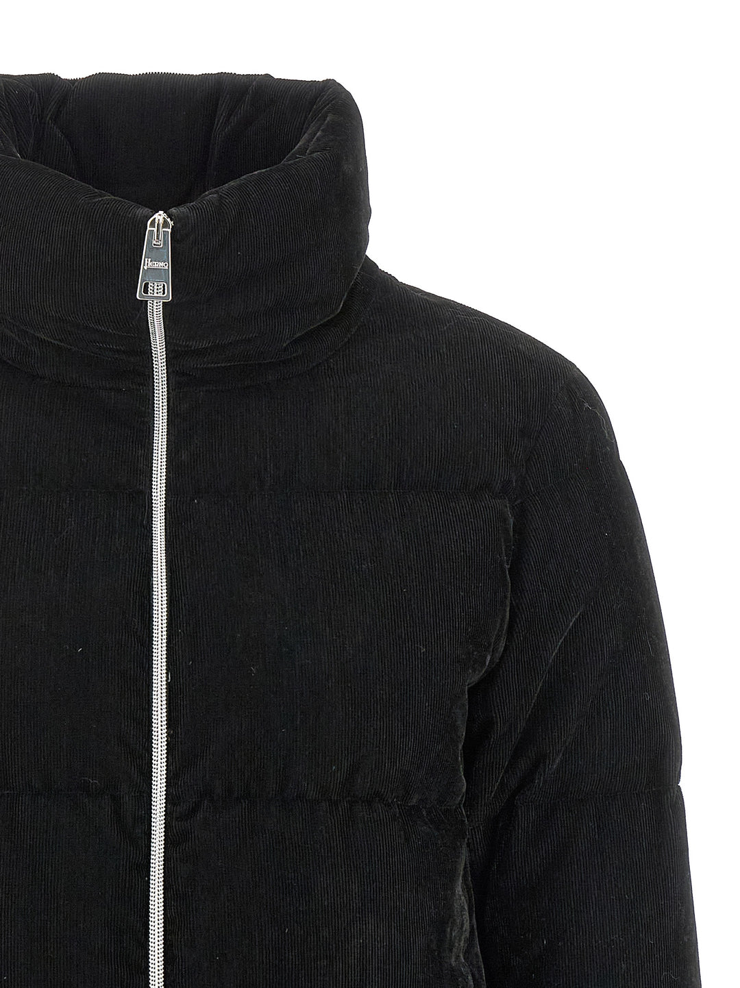 Herno Resort - Bright Corduroy Puffer Jackets - Black | 6b83133bd8d6eb54fe7d59c1036534fc11f289cd