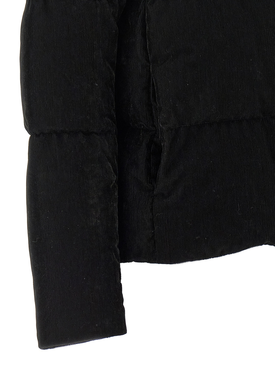 Herno Resort - Bright Corduroy Puffer Jackets - Black | 0b680b91ccc182b1481aea26372dd5700a84fb6d
