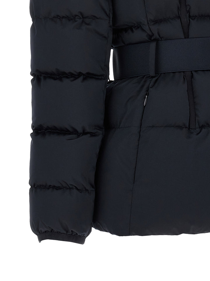 Elisabetta Franchi Belted Down Jacket With Logo Buckle Puffer Jackets - Black | ea184aead46b04d0ecba6c64667173548e9f326f