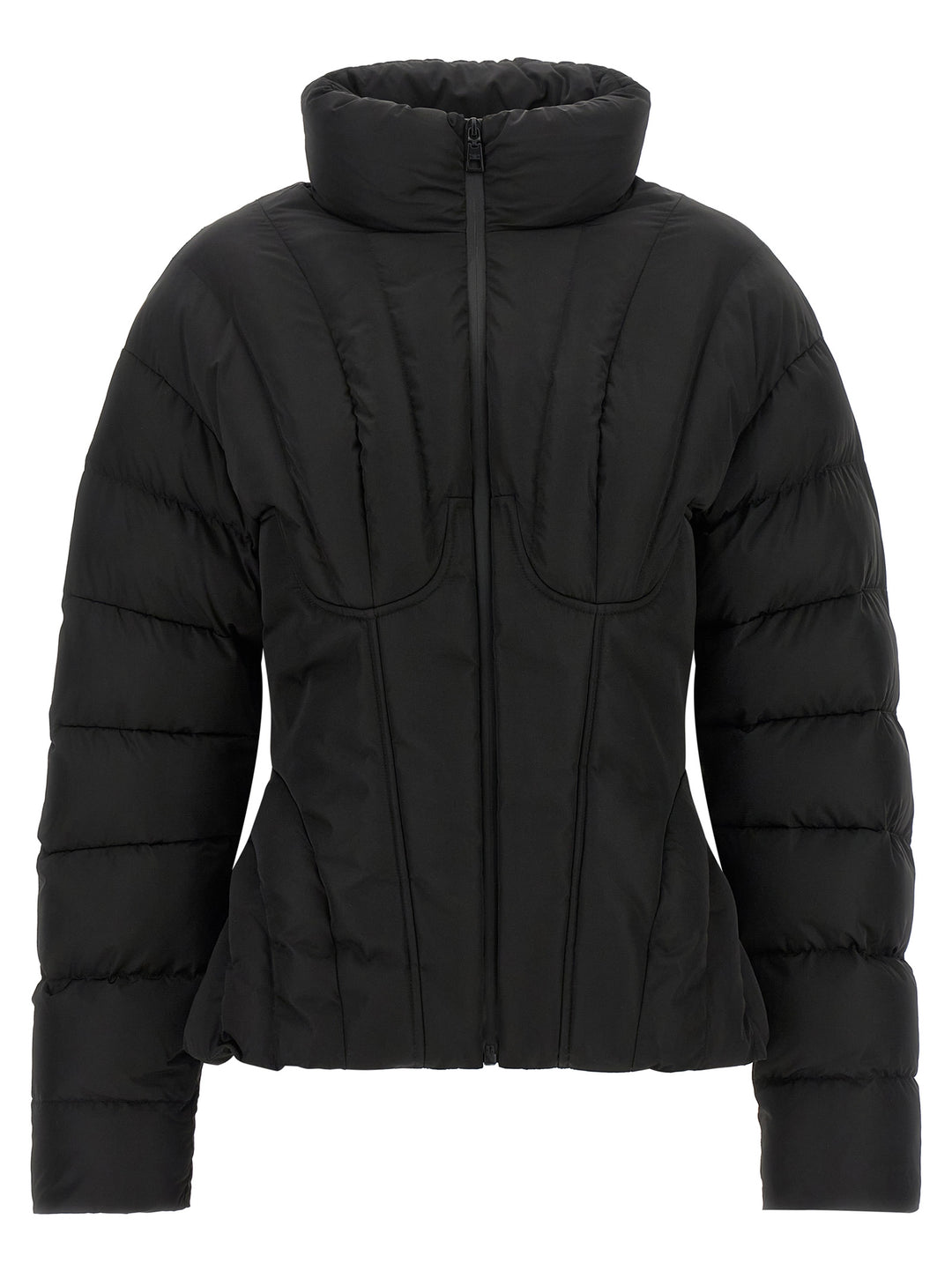 Elisabetta Franchi Bustier Quilted Down Jacket Puffer Jackets - Black | 8bfcad0ae88a84a1aaaa0de517ad9c9b70a039ac