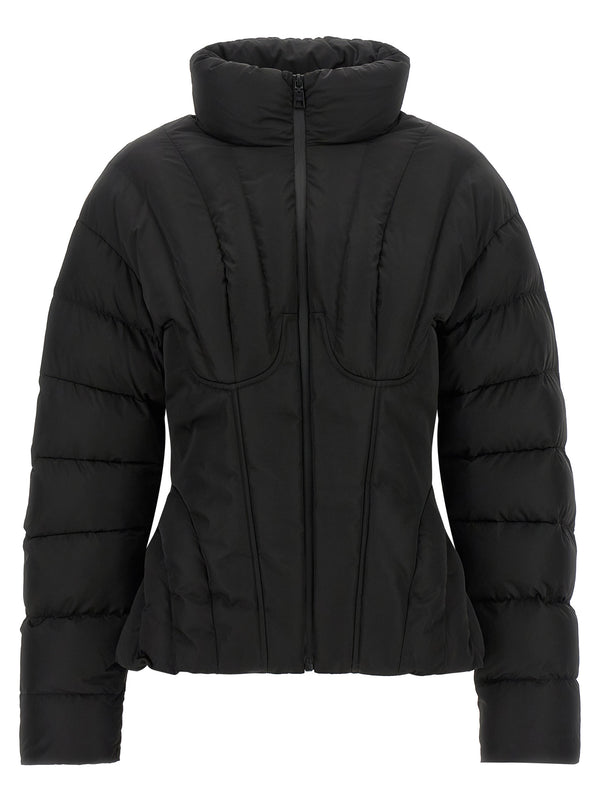Bustier Quilted Down Jacket Puffer Jackets Black