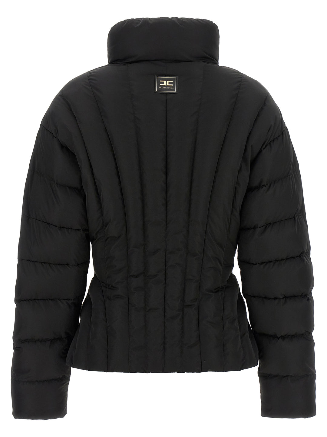 Elisabetta Franchi Bustier Quilted Down Jacket Puffer Jackets - Black | 9218acdd2316c754862818100e839973592b8ad2