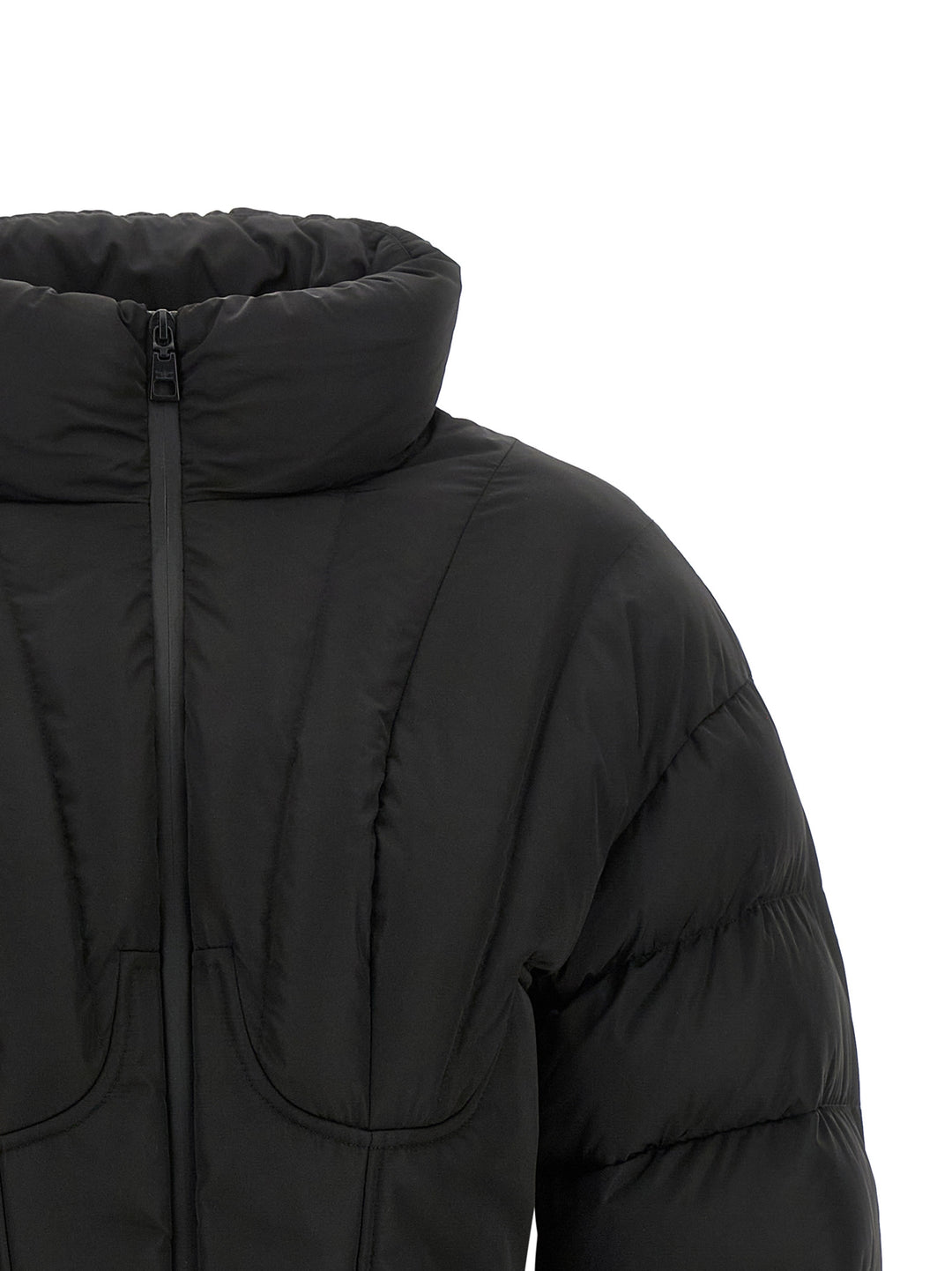 Elisabetta Franchi Bustier Quilted Down Jacket Puffer Jackets - Black | 070b140c4b3b56fc8793529b94d33afcf9e027dd