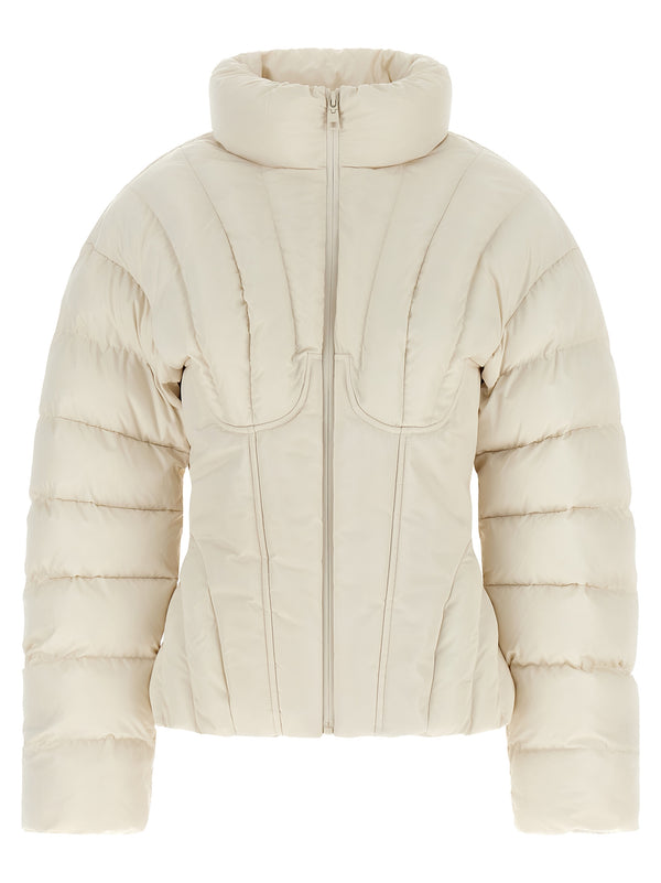 Exhausted Quilted Down Jacket Puffer Jackets White