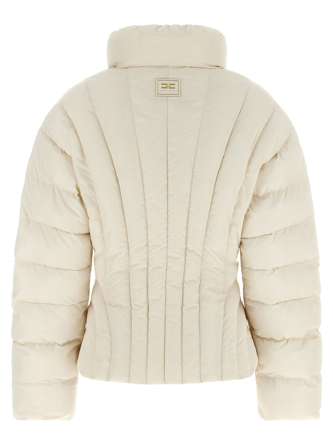 Elisabetta Franchi Exhausted Quilted Down Jacket Puffer Jackets - White | fb7be55fe7d26d546e3771437bc1d8f9463f5e9a