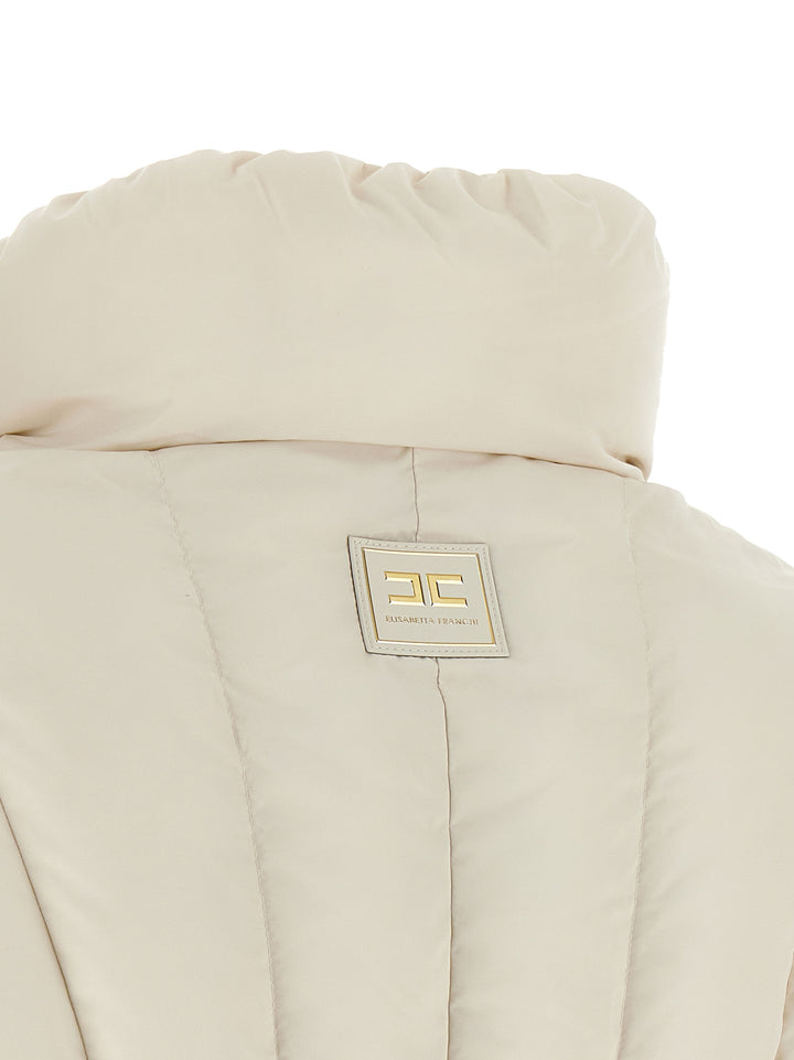 Elisabetta Franchi Exhausted Quilted Down Jacket Puffer Jackets - White | 7ccc2a1528bb5485159a9921c69249324323853a