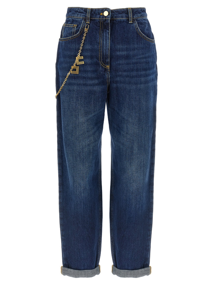 Elisabetta Franchi Jewel Chain Jeans - Blue | e0d105fcbbd9edb56a382f3d3ef4ccaccb378cae