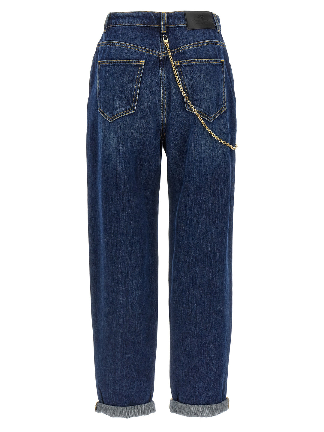 Elisabetta Franchi Jewel Chain Jeans - Blue | 60552485b132350ff69b60ff7de196827b95c950
