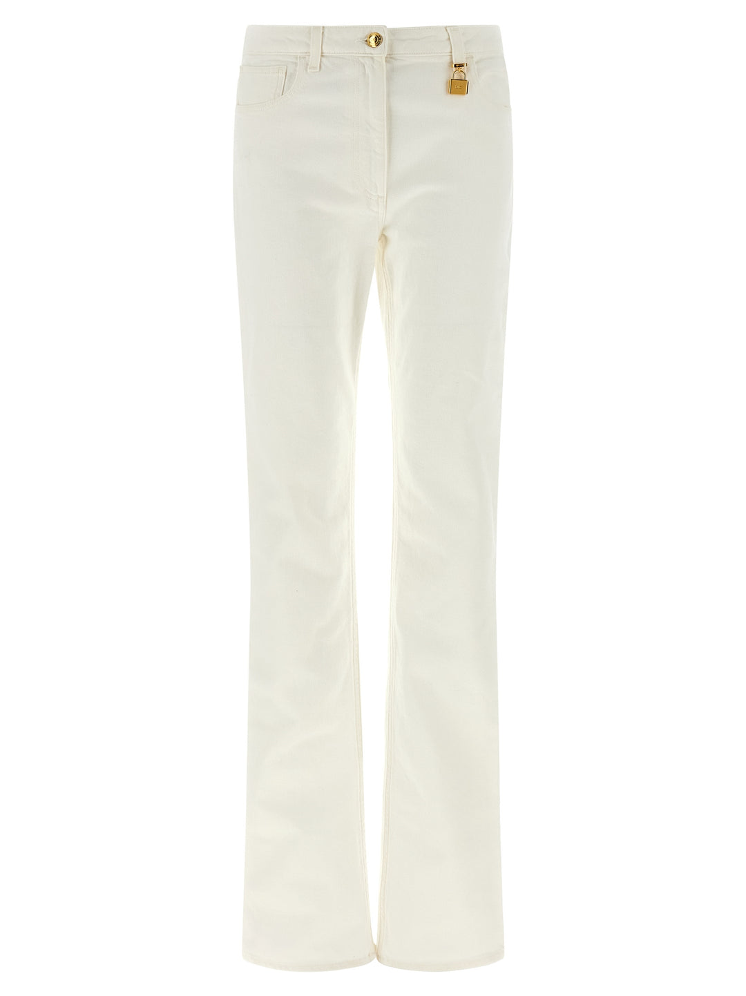 Elisabetta Franchi Jewel Padlock Jeans - White | 7e718822aaa4eb43f0f0d5f69e6e846280a32025