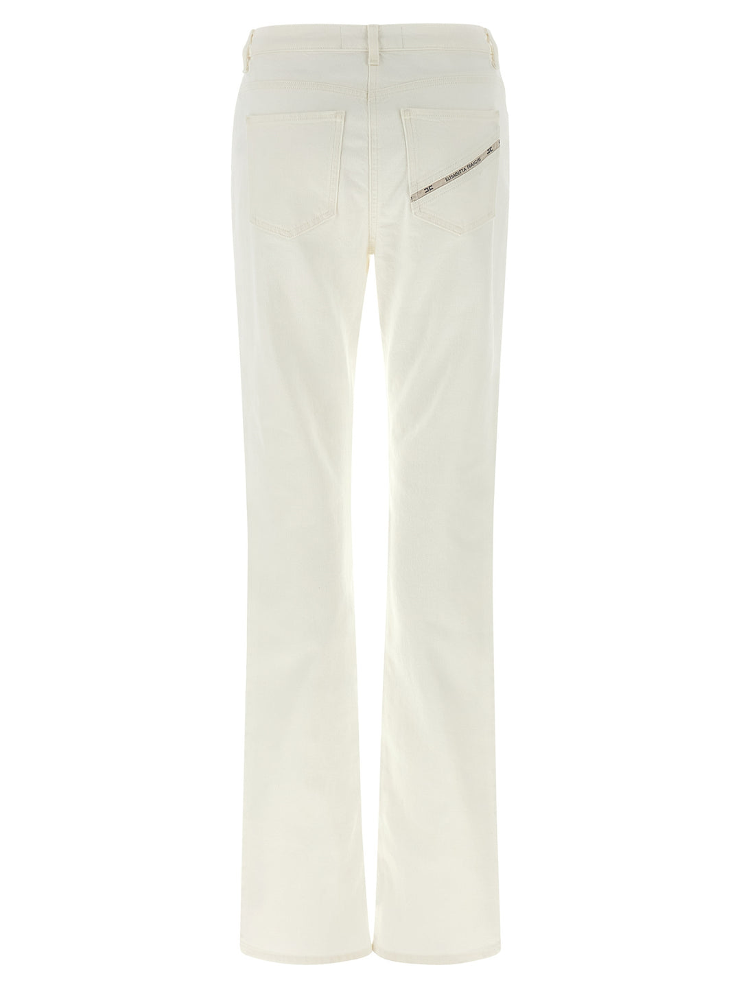 Elisabetta Franchi Jewel Padlock Jeans - White | 6ebce92f99d4cb434b3a0b3bf6894452d8b240b2