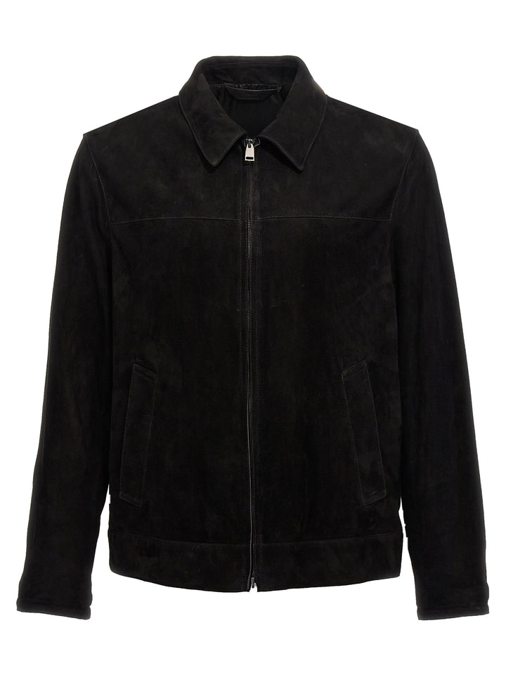 Suede Jacket Casual Jackets, Parka Black