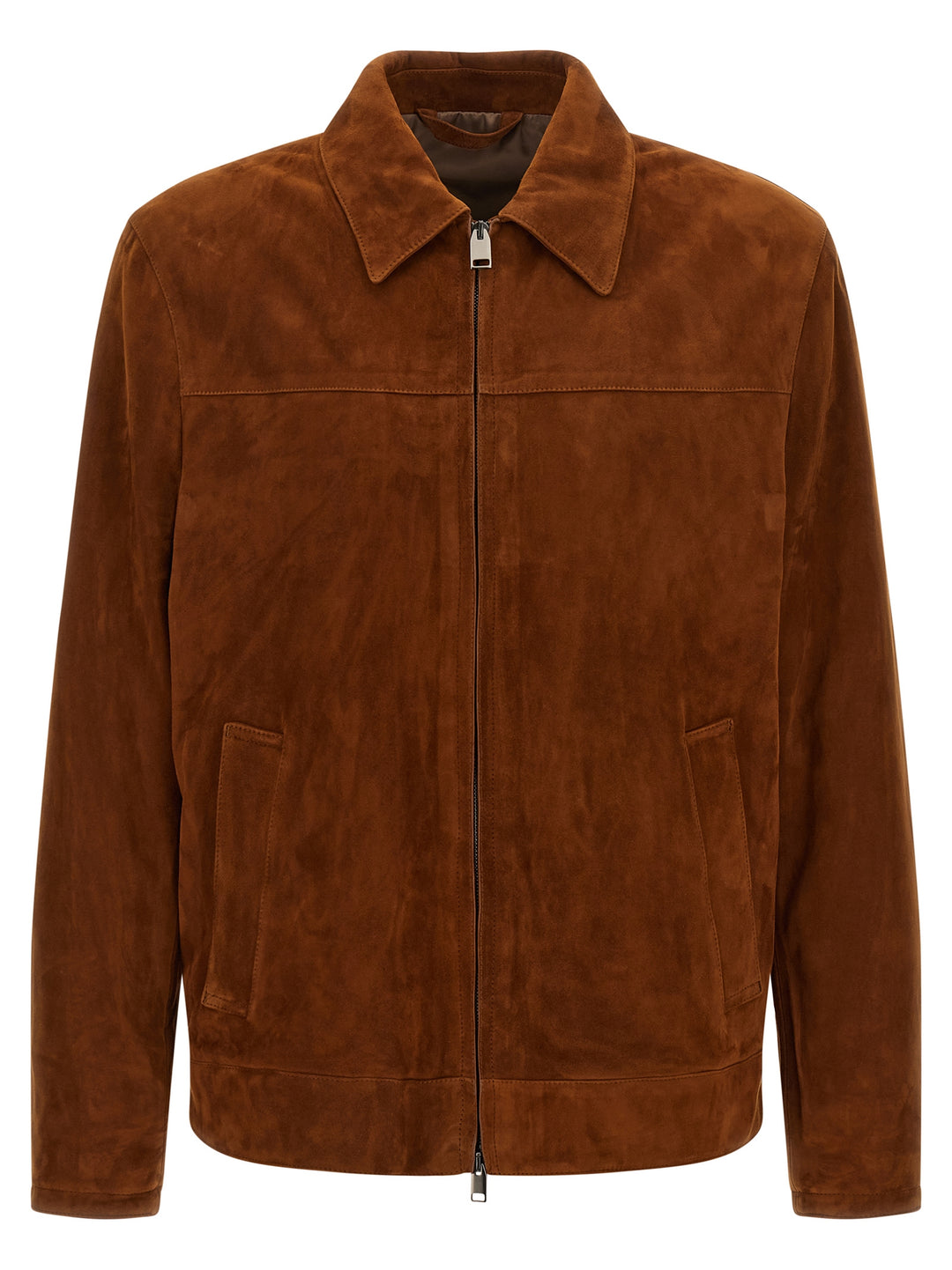 Brioni Suede Blouson Puffer Jackets - Brown | ec30b5a8e23c5aebdd46e18f0a623e59917e4fc6