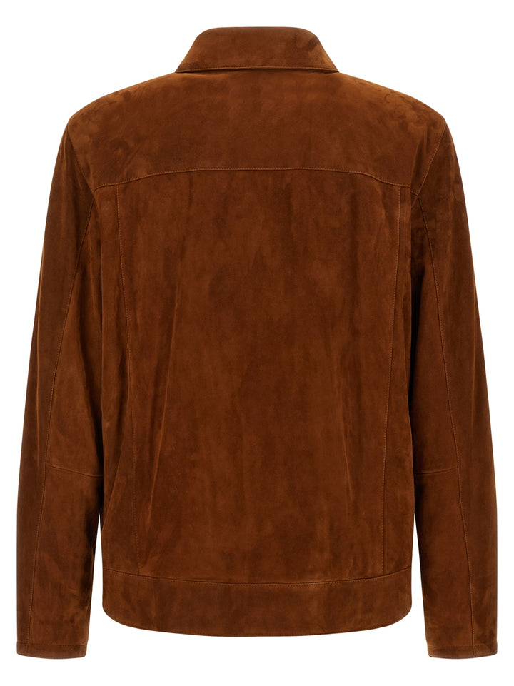 Brioni Suede Blouson Puffer Jackets - Brown | afd50d47b23b9f07234307b6e51cfcb0f805727a