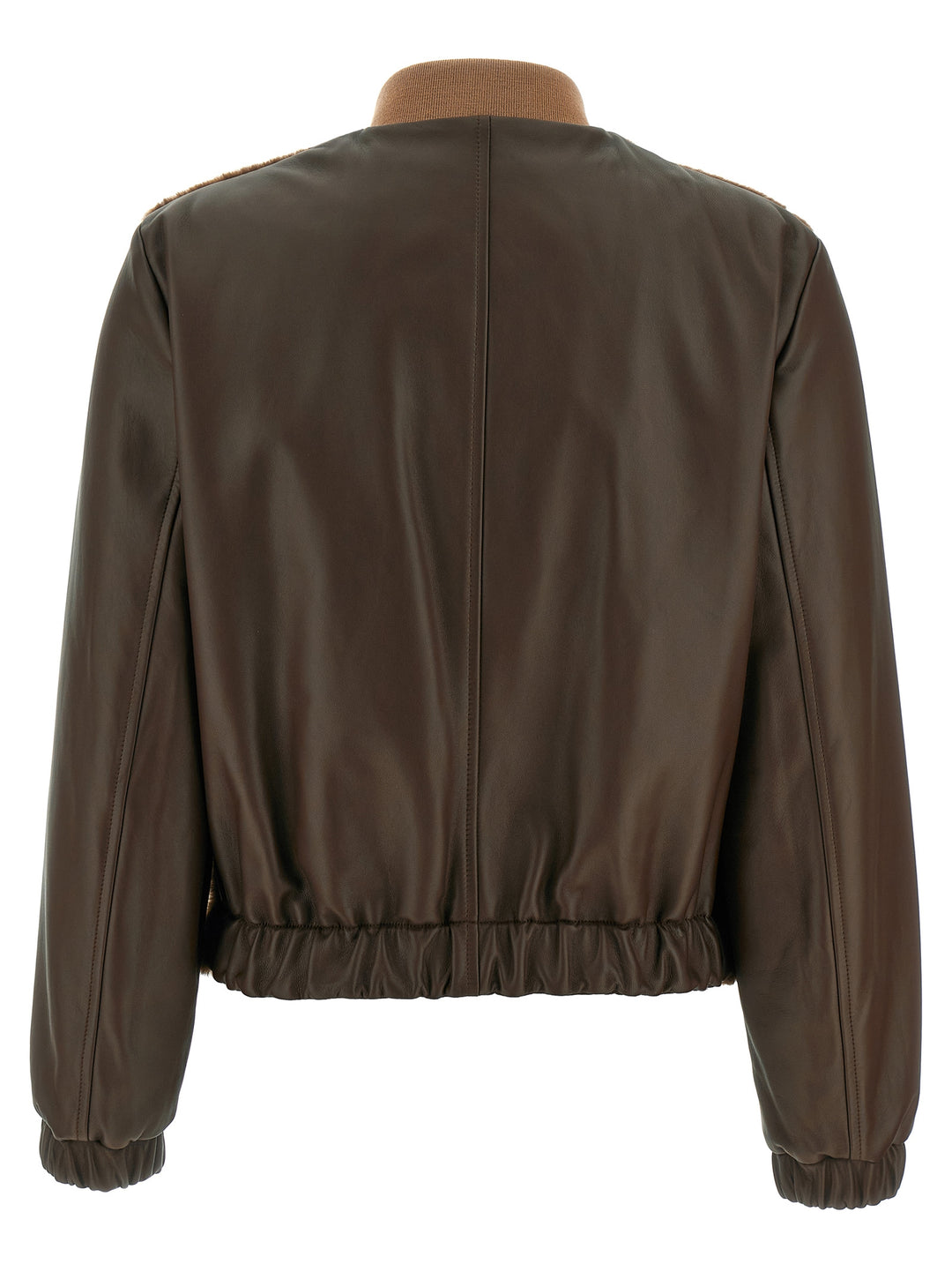 Fabiana Filippi Waistcoat Bomber Jacket Fur - Brown | 0de41c6903e450ed2eb68206e1bd249ede526e4b