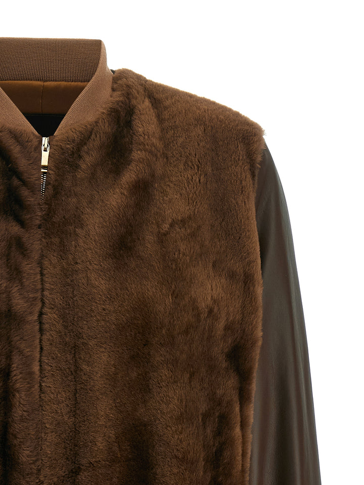 Fabiana Filippi Waistcoat Bomber Jacket Fur - Brown | 41d1eaa7b3123d563d93f3e61df72563dce15150