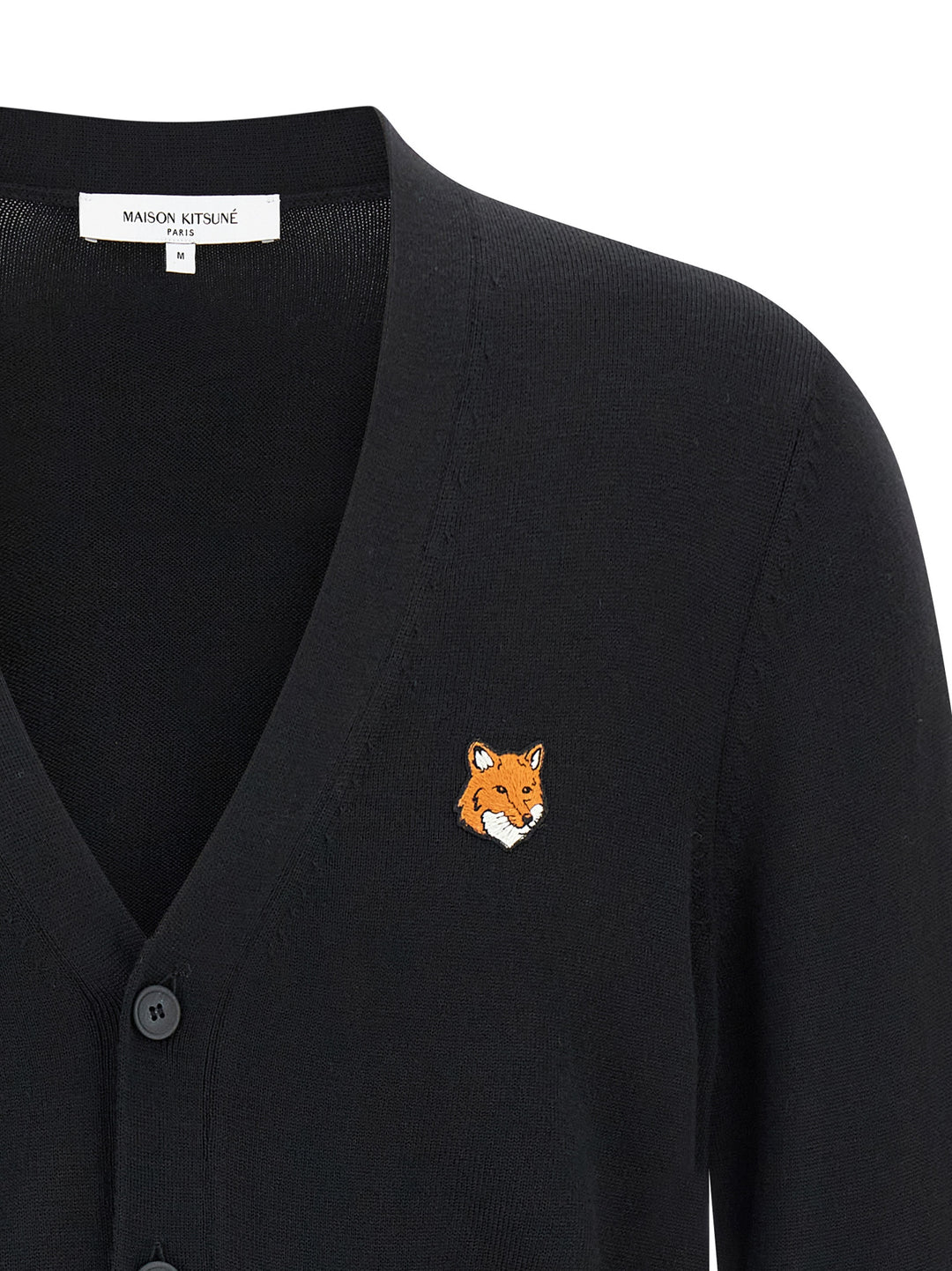 Maison Kitsune Fox Head Sweaters and Cardigans - Black | a4a75f43d3ad80105f7dcc861a0834b10955ac4b