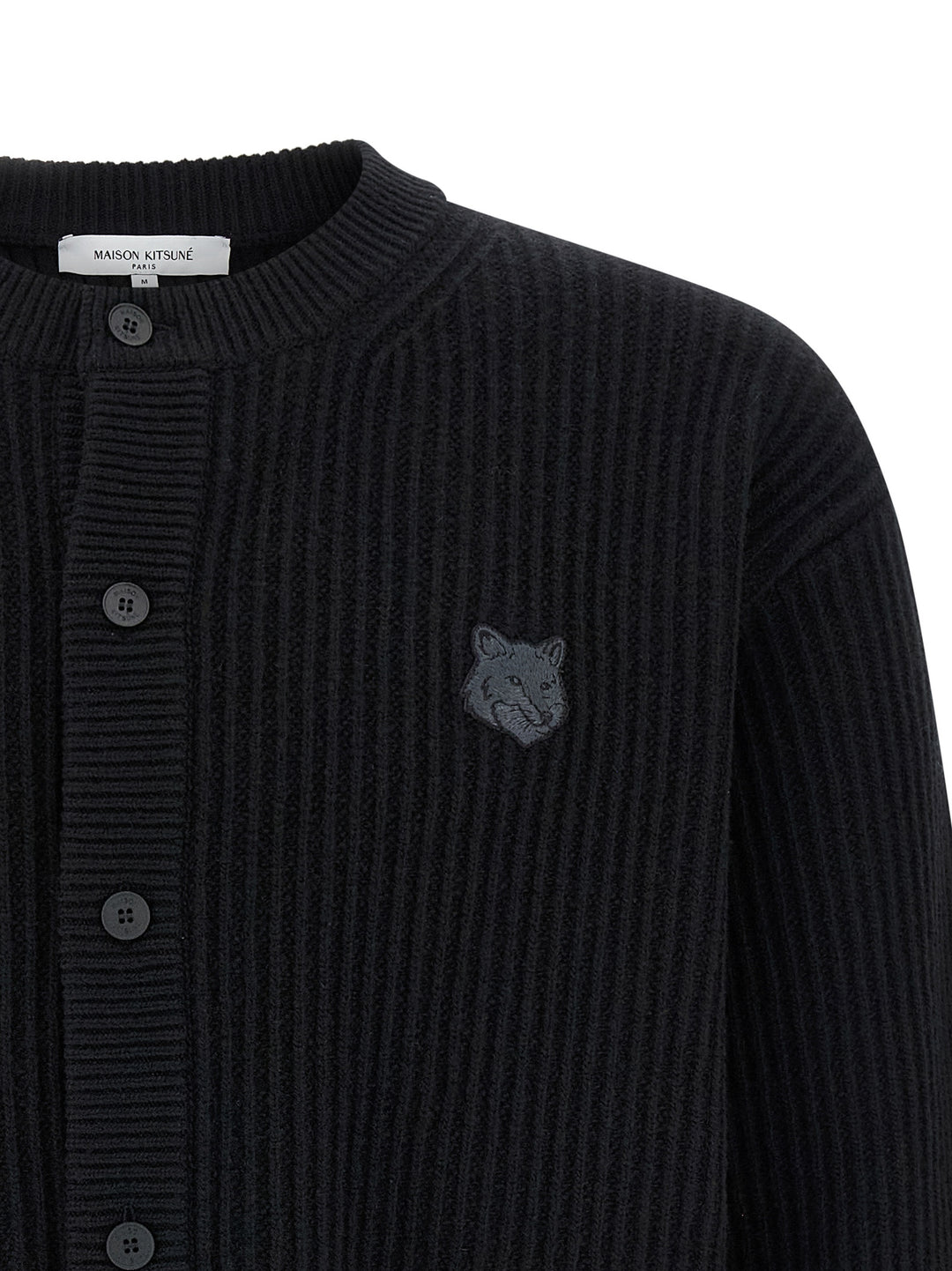 Maison Kitsune Fox Head Sweaters and Cardigans - Black | 64572bb4645b960e2c756be7b67a3c7b8bd897c7