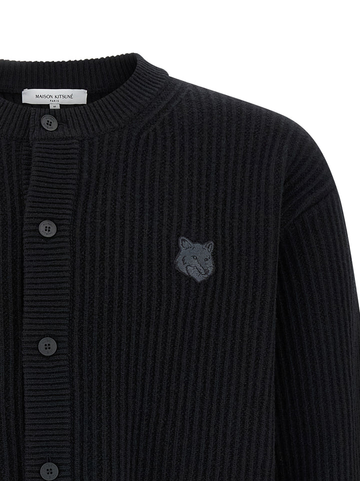 Maison Kitsune Fox Head Sweaters and Cardigans - Black | 64572bb4645b960e2c756be7b67a3c7b8bd897c7