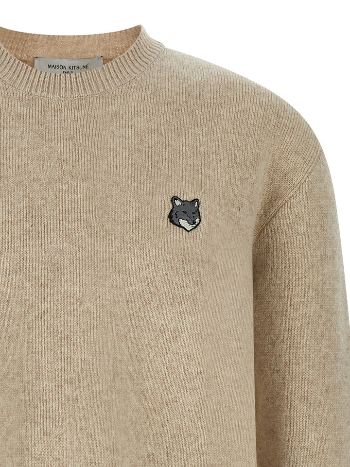 Maison Kitsune Fox Head Sweaters and Cardigans - Beige | bfba50bfd11d5a8140f955b1d1817bd4069685bd