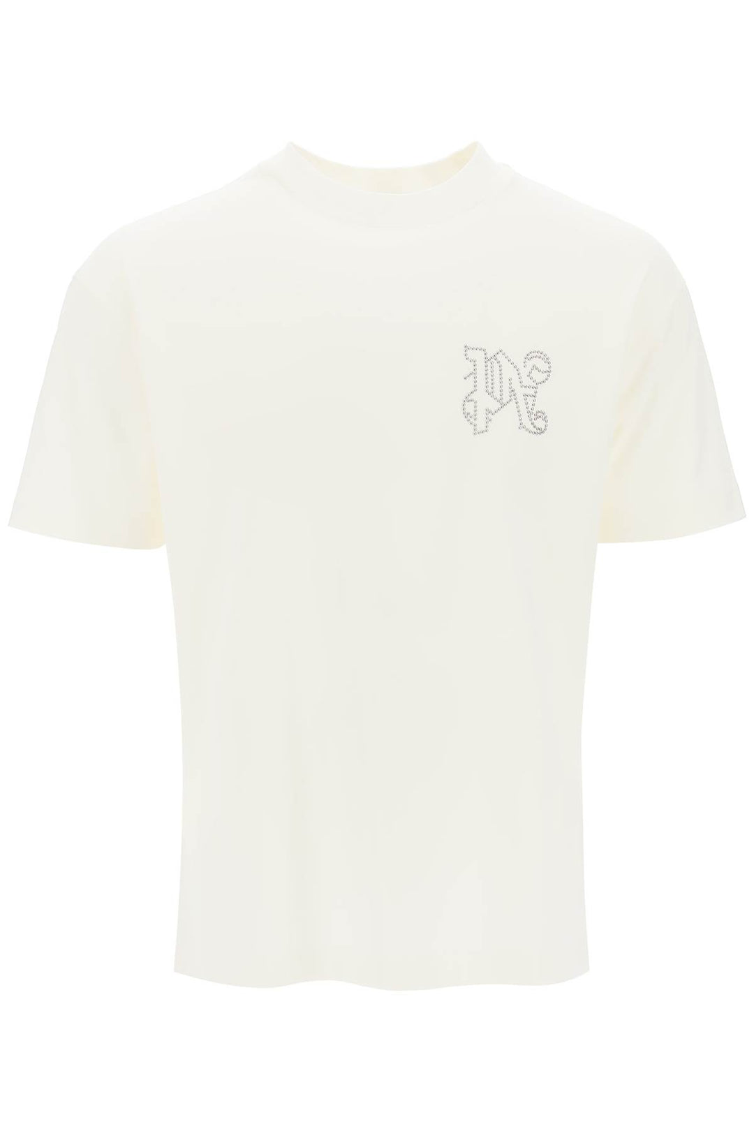 T Shirt Con Monogram In Borchie