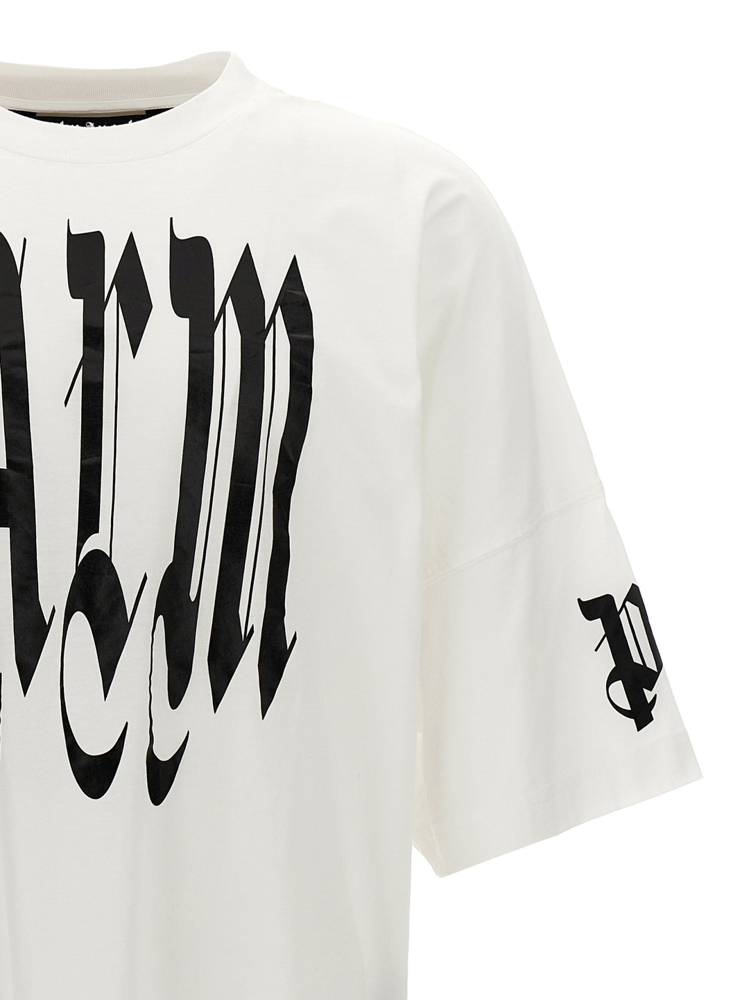 Back Gothic Palm T-Shirt White/Black