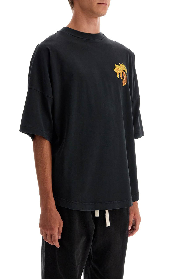 T Shirt Oversize Burning Palm