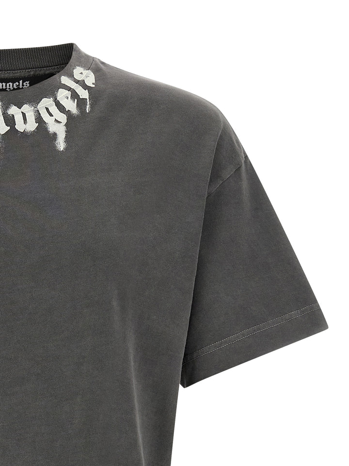 Palm Angels Logo Print T-shirt - Gray | a3907ff3a54c8f4ac1011675ccc4ecaaba7a7e34