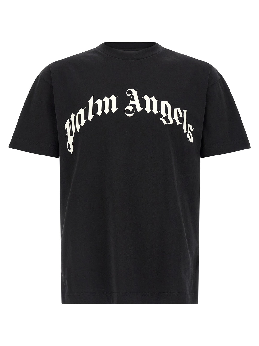 Palm Angels Curved Logo T-shirt - White/Black | 10174971482835ed03940baf30ef438f3ce670bc