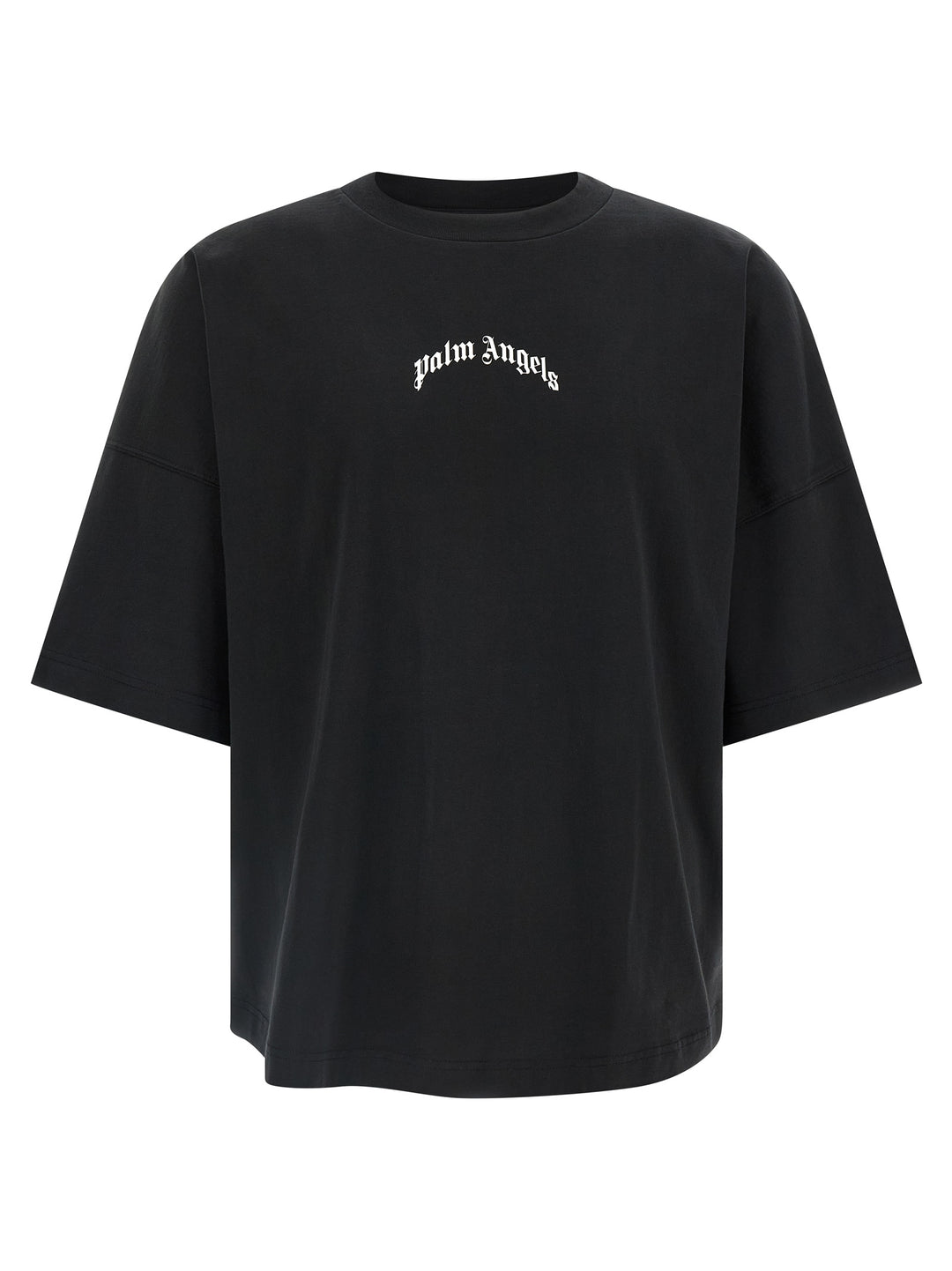 Palm Angels Back Curved Logo T-shirt - White/Black | 1423c35db1313883cf40be8a5df9830d63ec25a0