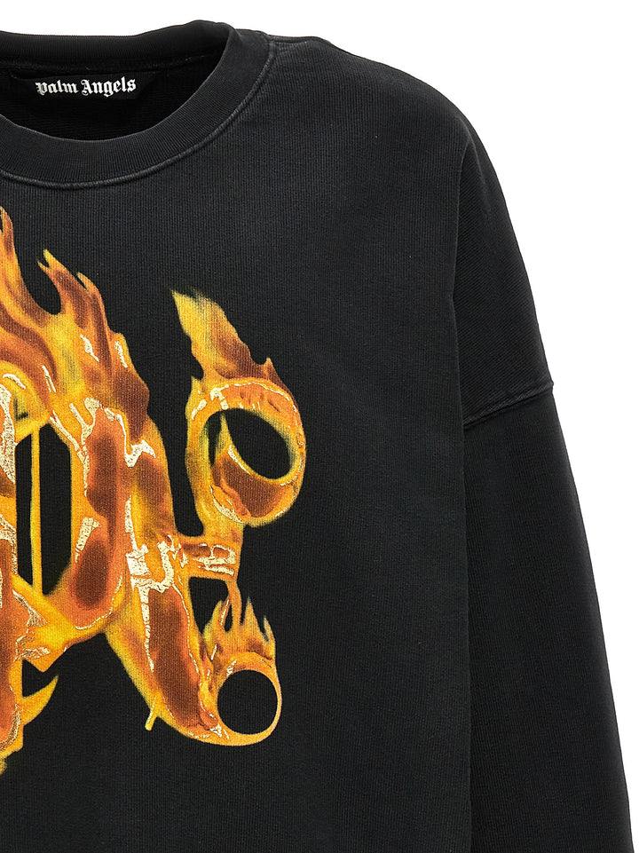 Burning Monogram Sweatshirt Black