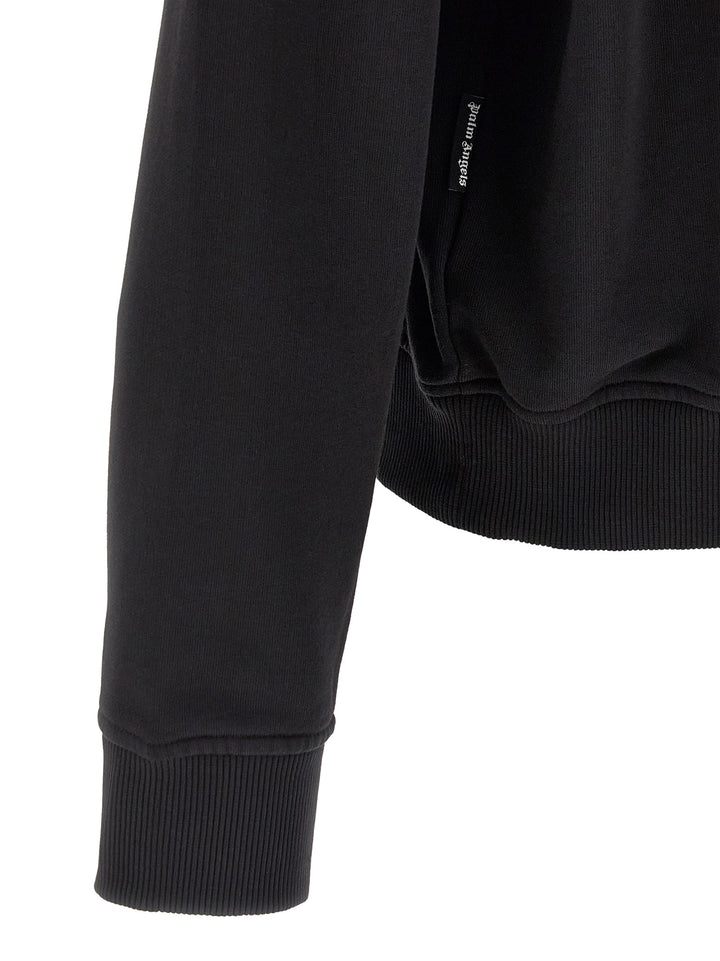 Palm Angels Neck Logo Sweatshirt - Black | 2570fbe1805924b066f09a43173878455e763e10