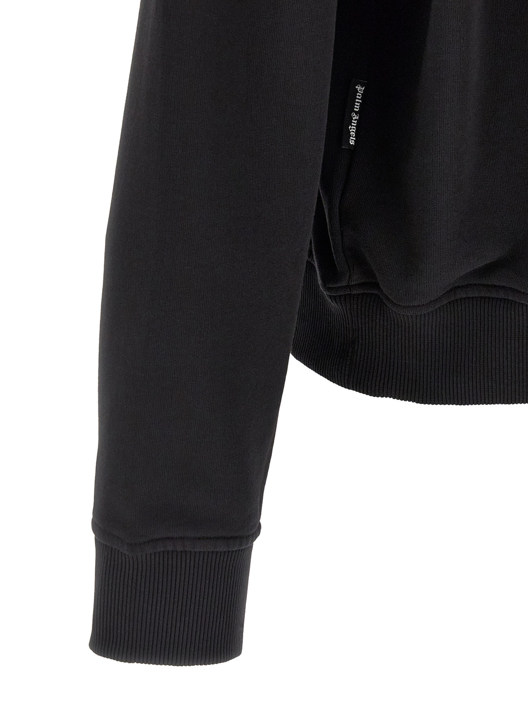 Palm Angels Back Curved Logo Sweatshirt - White/Black | 38d6e69a72be419bf427ec62cfee63fa48ea0aa3