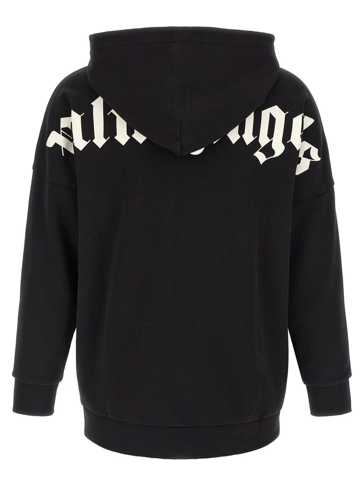 Palm Angels Classic Logo Sweatshirt - White/Black | 3c4f68412ee118fe16149a0a7e7a271b67e0d9d3