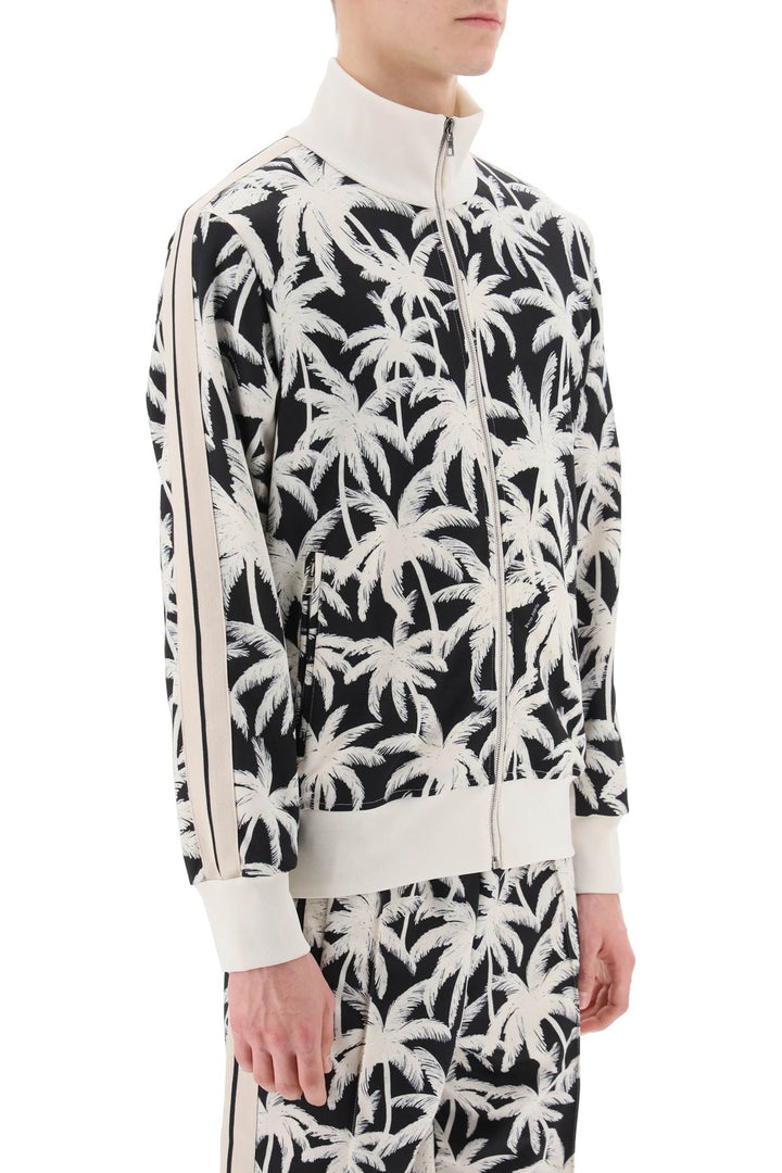 Zip Up Sweatshirt With Palms Print