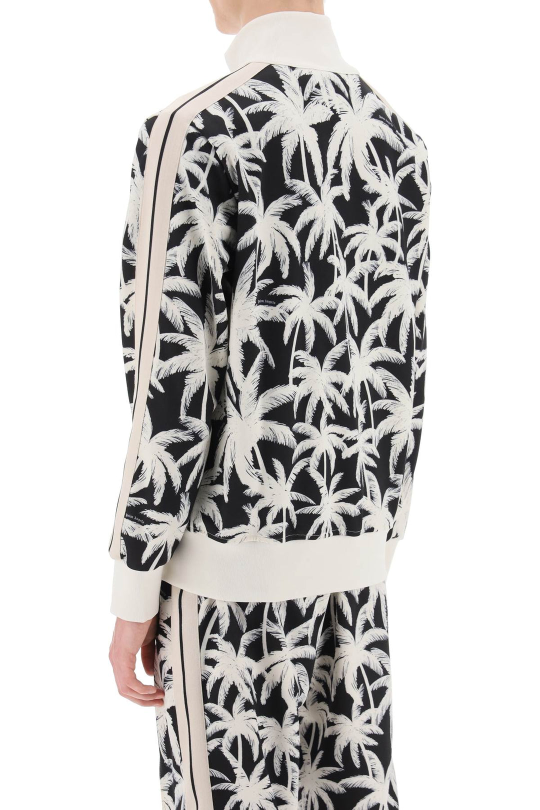 Zip Up Sweatshirt With Palms Print