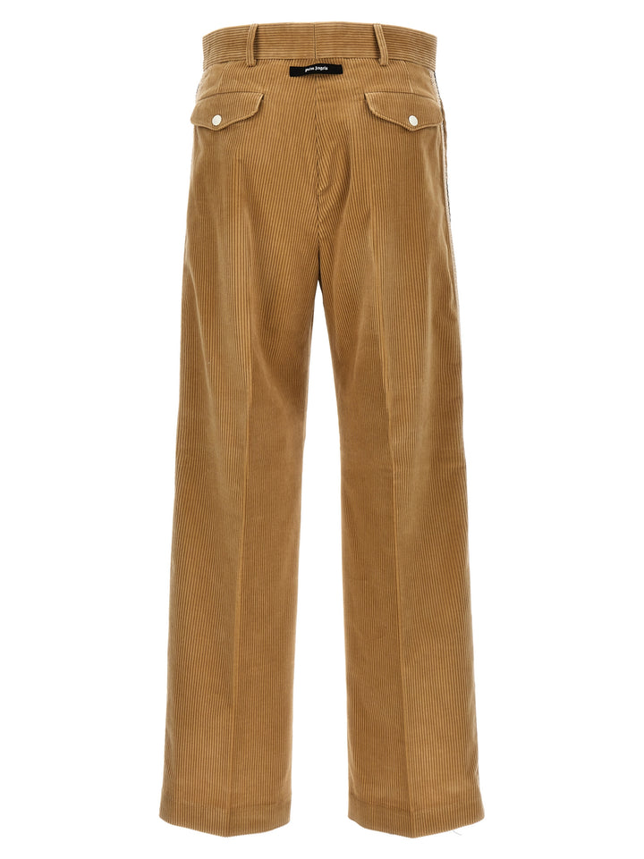 Palm Angels Corduory Suit Tape Pants - Beige | 79fae74d55135c89ed997fbcfc0e4ca75a165238