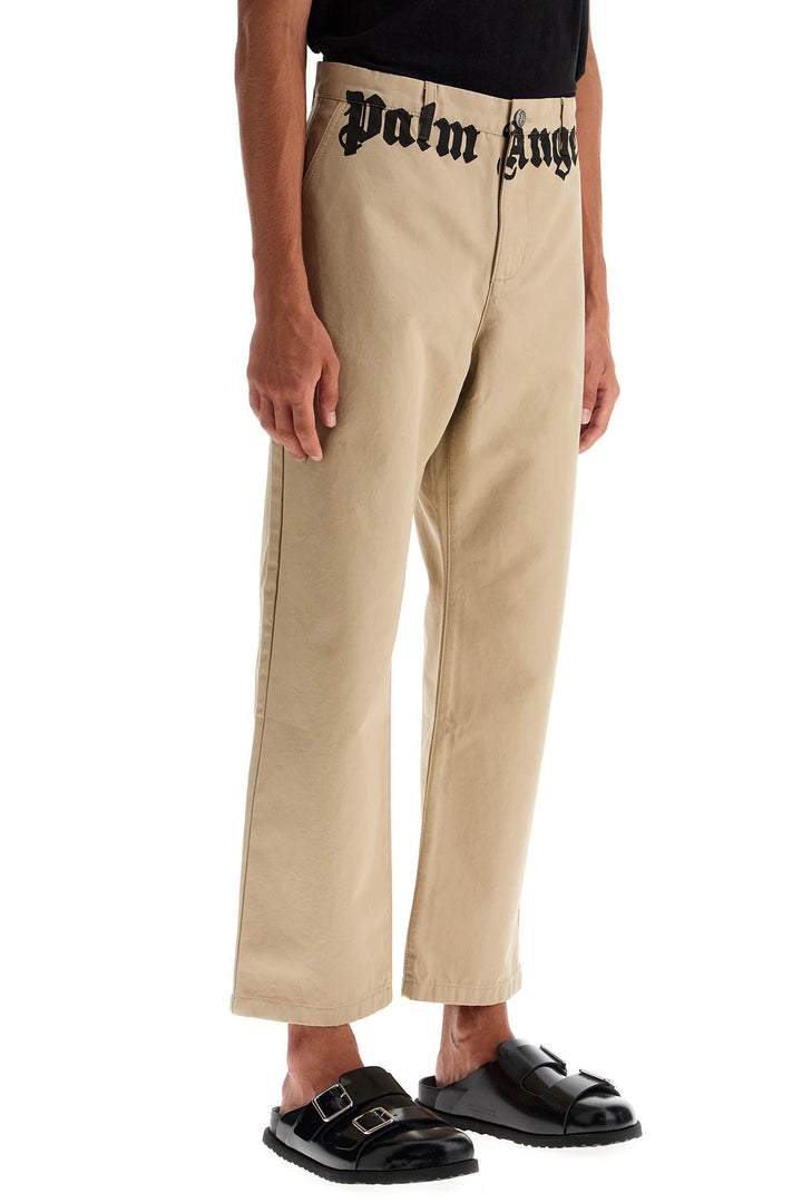 Pantaloni Chino Con Logo