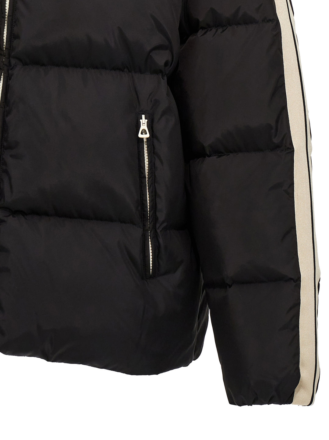 Hooded Track Down Casual Jackets, Parka White/Black