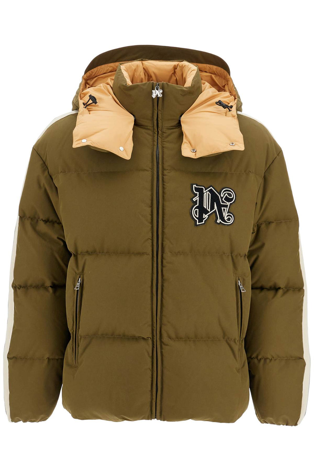 'Down Jacket With Logo Patch